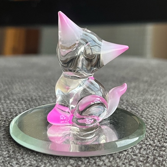 Swarovski Crystal Kitty Handcrafted Glass Art - Picture 5 of 7